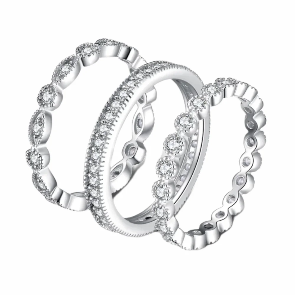 925 Sterling Silver Stackable Rings - Picture 4 of 14